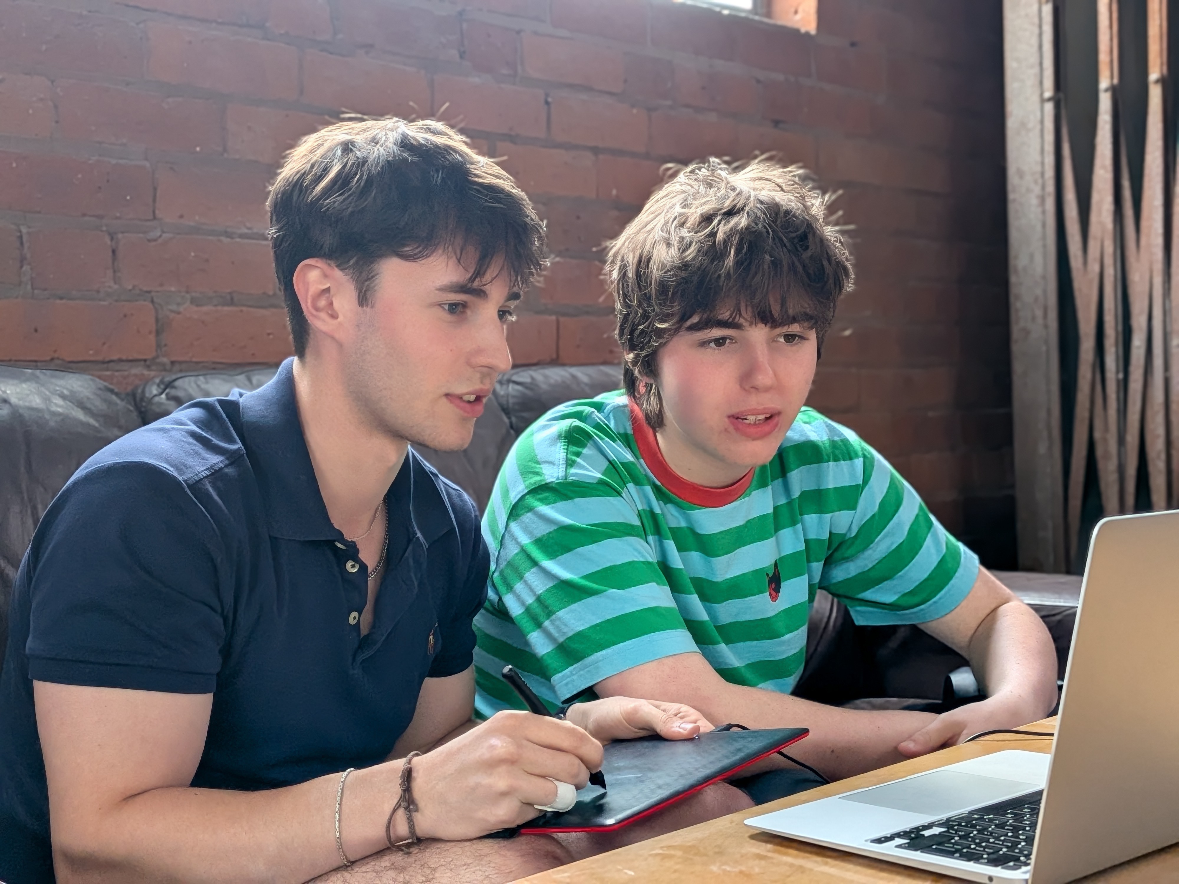 Jordan during a tutoring session